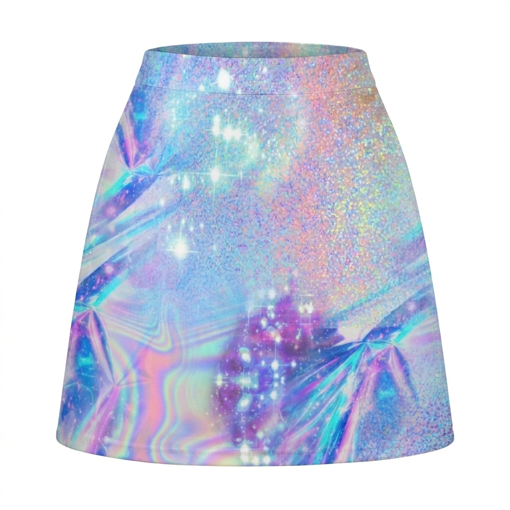 Holographic Sparkle Mini Skirt