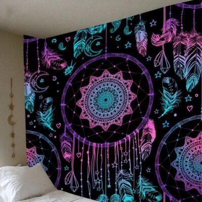 Psychedelic Dreamcatcher Tapestry
