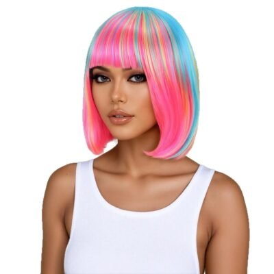 Rainbow Bob Wig